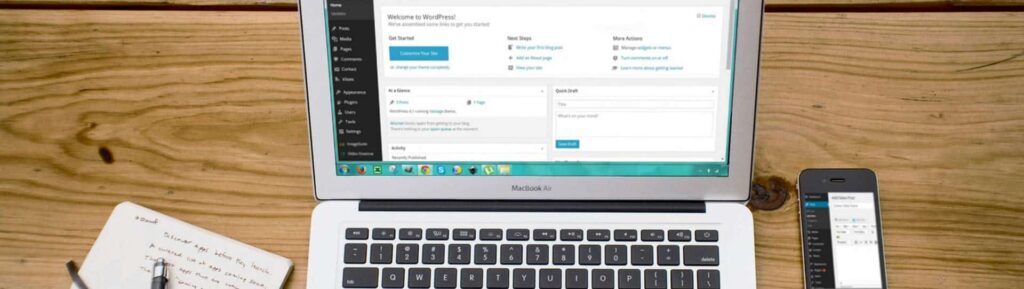 Imagem de tela com wordpress aberto