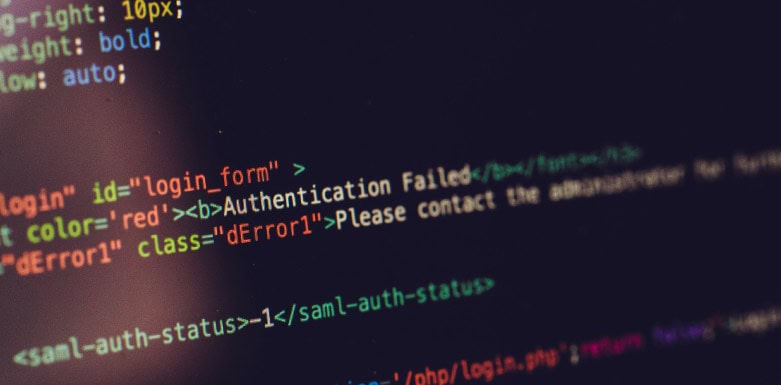 Erros de rastreamento Código de HTML.
