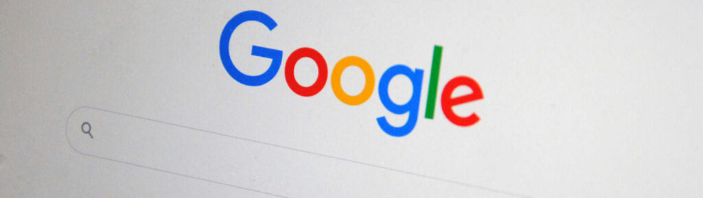 Logo do Google em página da internet.
