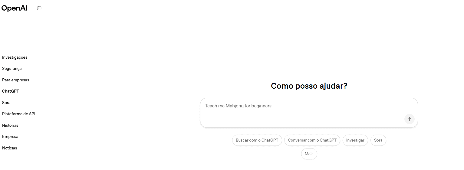 ChatGPT Shopping: descubra tudo sobre esse recurso! Imagem de print da Open IA