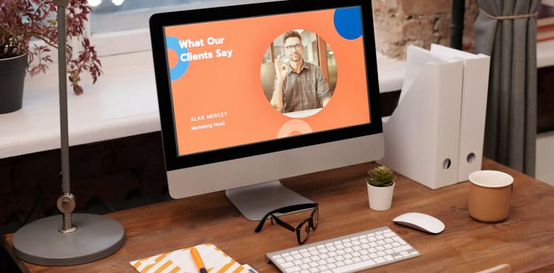 Above the Fold: entenda por que esse espaço importa Página da web com imagem de um homem em formato circular.